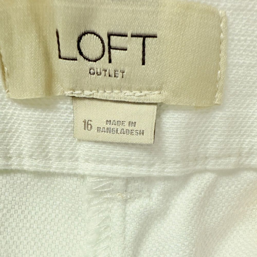 Loft White Cotton Shorts - Picture 5 of 6